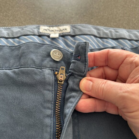 Peter Millar Men's Casual Pants - Blue Gray - Size 42 - Picture 3 of 12